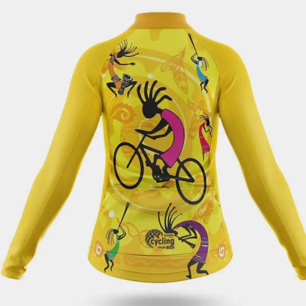 Kokopelli Cycling Jersey Women's Yellow/Purple/Gold