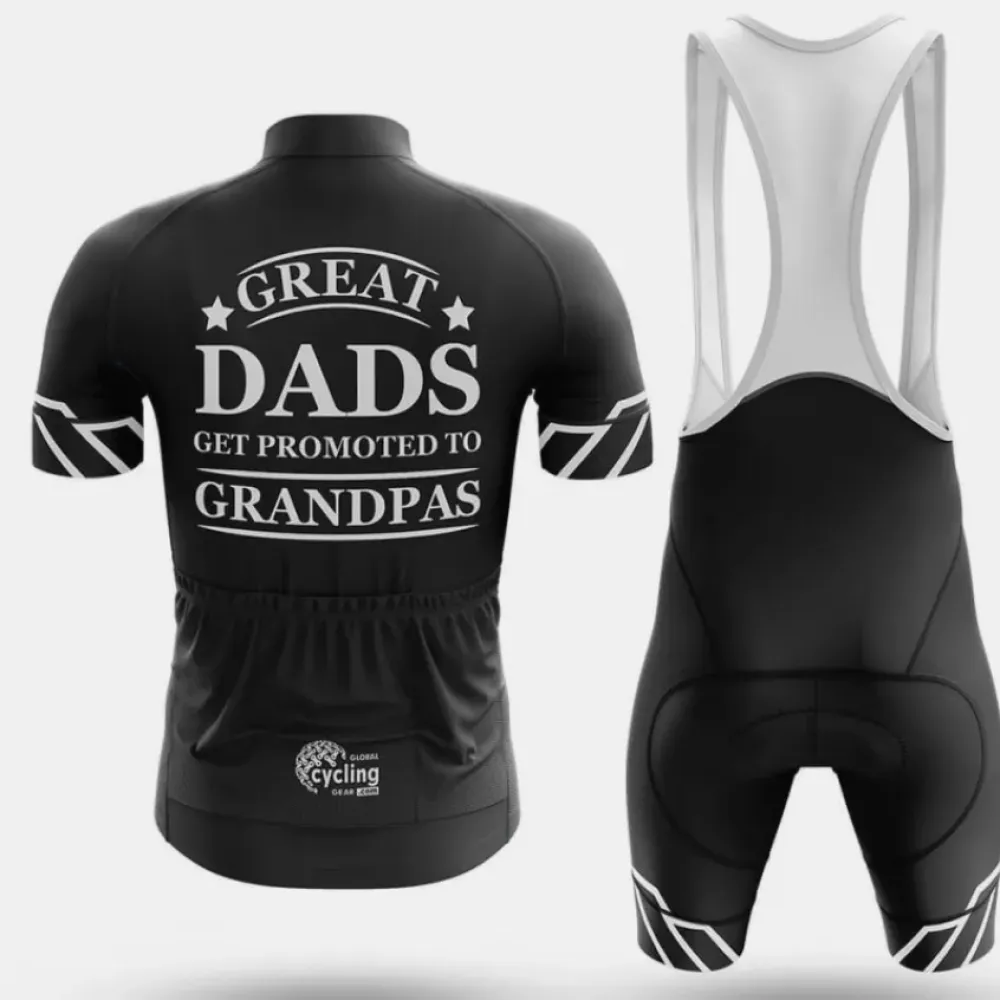 Great Dads Long Sleeve Cycling Jersey Black/White/Grey