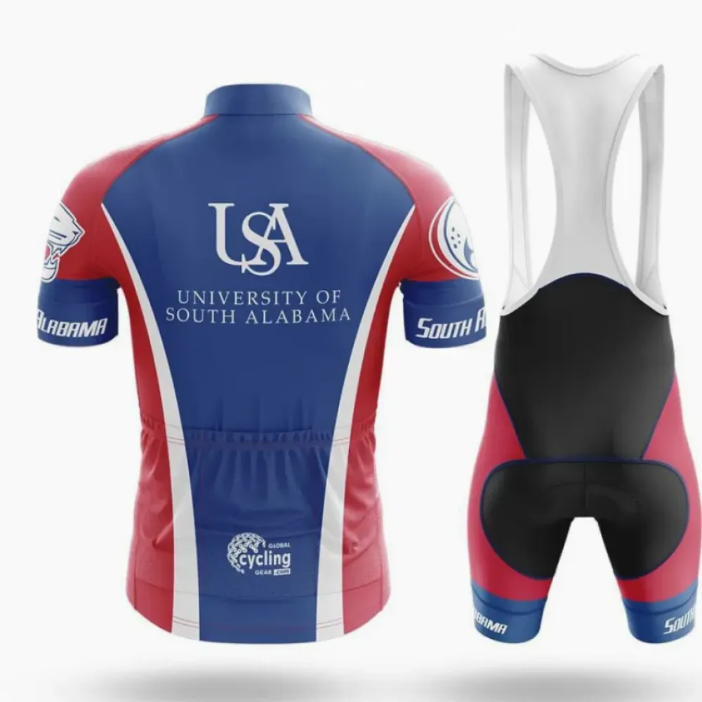 University of South Alabama Cycling Bibs Comfortable Red/Black/White