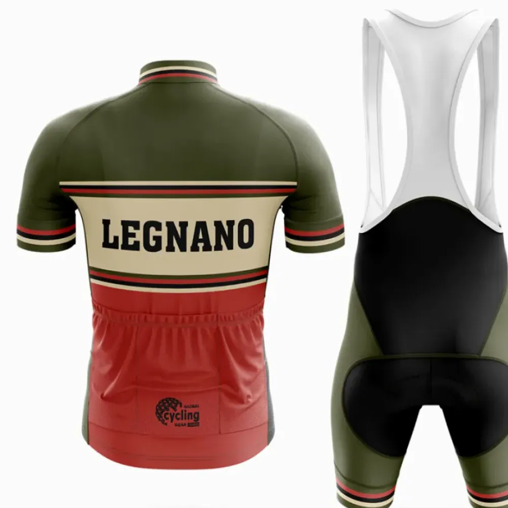 Legnano Cycling Bibs Comfortable Olive/White/Black