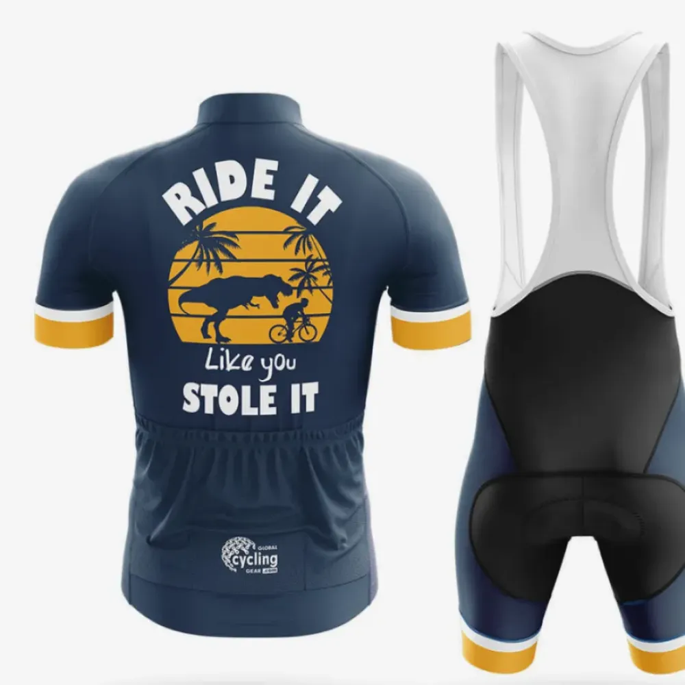Cycling Kit Ride It Like You Stole It Navy/Yellow/White