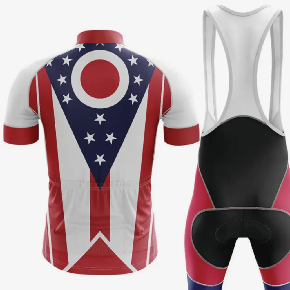 Ohio Men's Cycling Jersey Red/White/Blue
