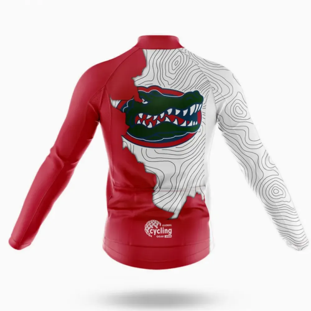 Florida Cycling Bibs Breathable White/Red/Black