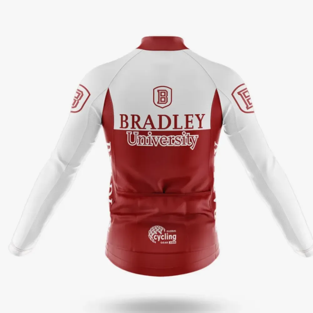 Bradley University Cycling Jersey Version 2 White/Burgundy/Red