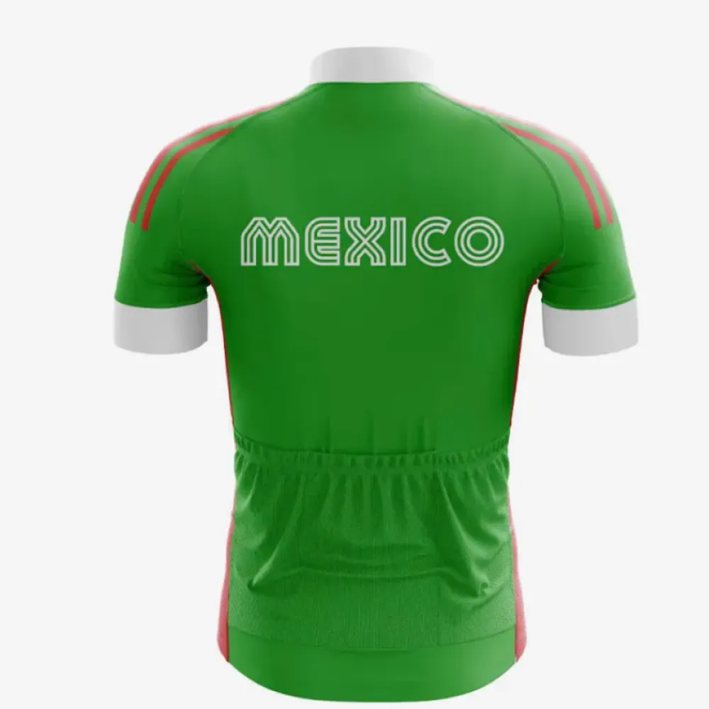 Mexico Retro Cycling Jersey Retro Green/Red/White