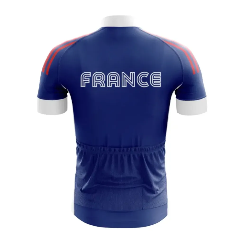 France Retro Cycling Jersey Retro Navy/Red/White