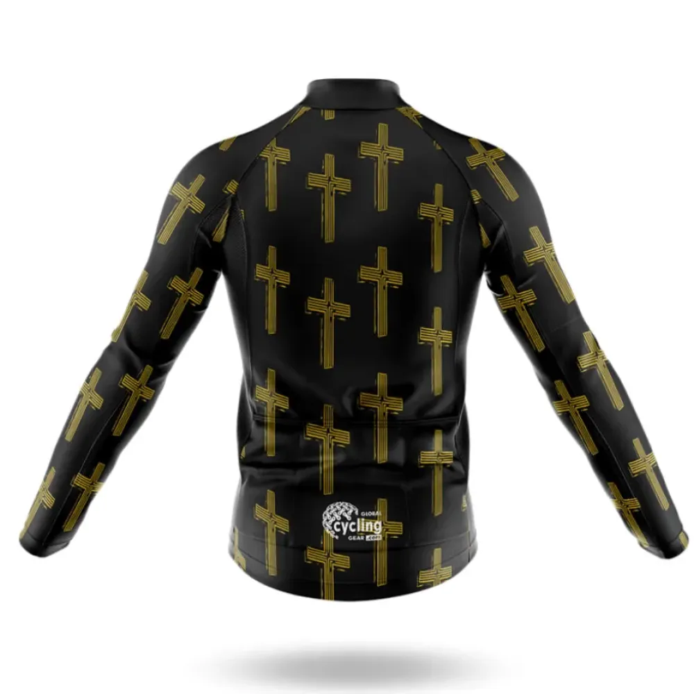 Holy Cross Cycling Kit Cross Pattern Black/Gold/White