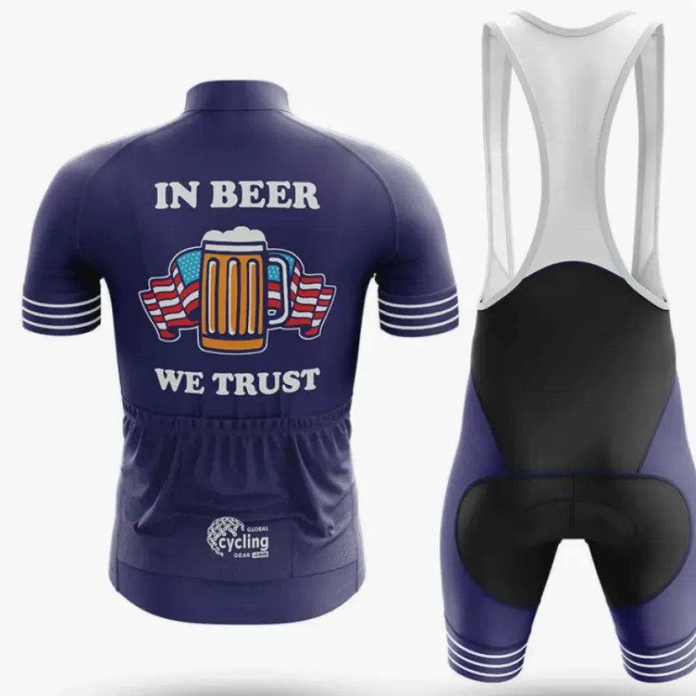 Cycling Bibs Trust Beer Navy/White/Purple