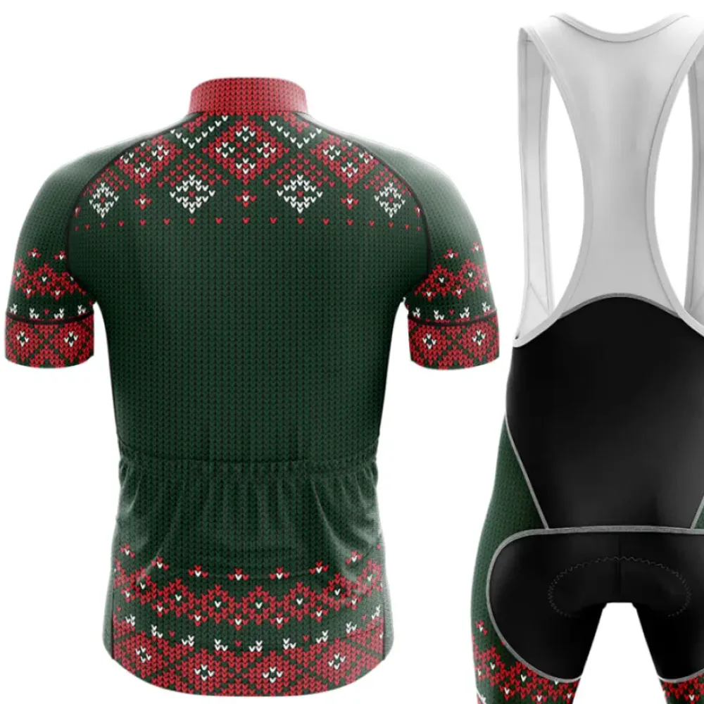 Cycling Kit Merry Cycmas Green/Red/Black