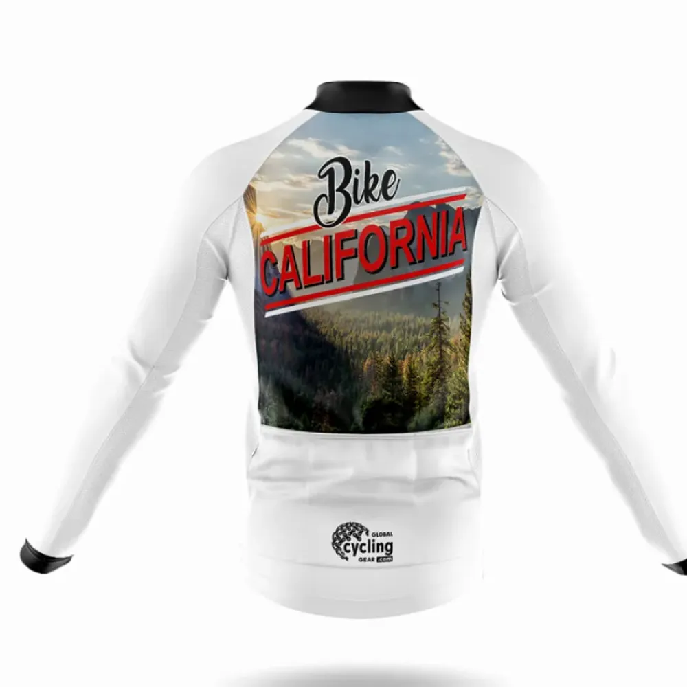 Bike California Cycling Jersey Beach Scene Red/White/Black