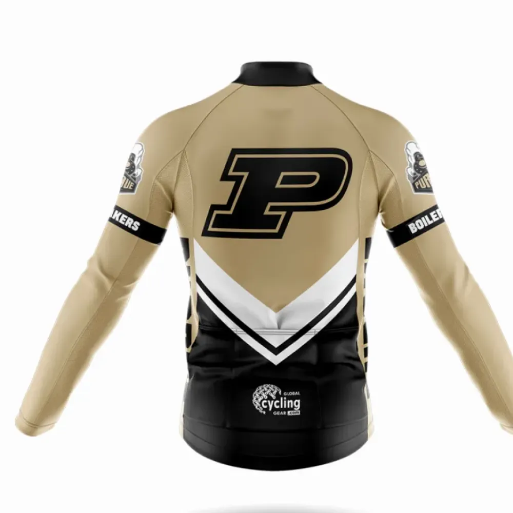 Boilermakers Long Sleeve Cycling Jersey Ver.3 Premium Gold/Black/White