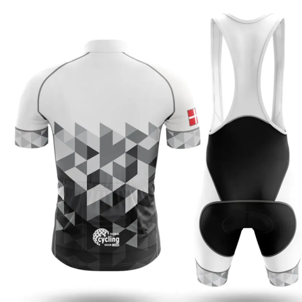Denmark V20s Cycling Kit Full Set Geometric White/Black/Grey