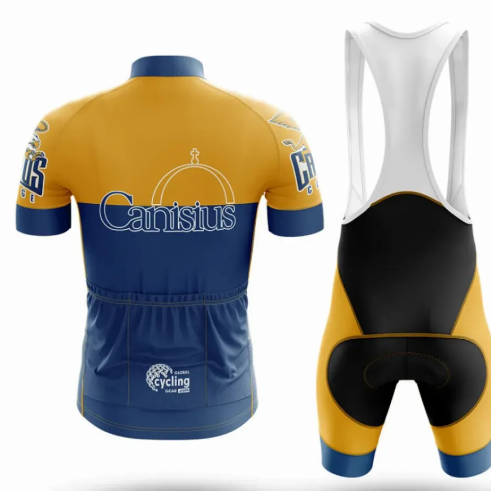 Canisius College Long Sleeve Cycling Jersey Ver.2 Feature Navy/Yellow/Gold