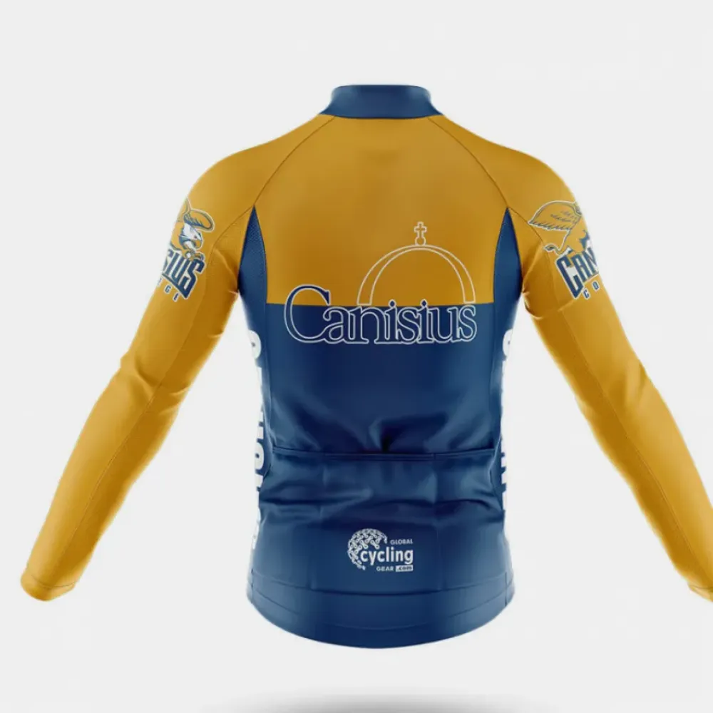 Canisius College Long Sleeve Cycling Jersey Ver.2 Feature Navy/Yellow/Gold