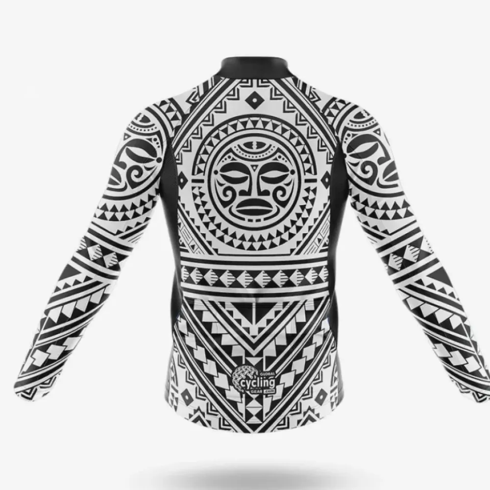 Cycling Kit Polynesian Maori Tattoo Black/White/Grey