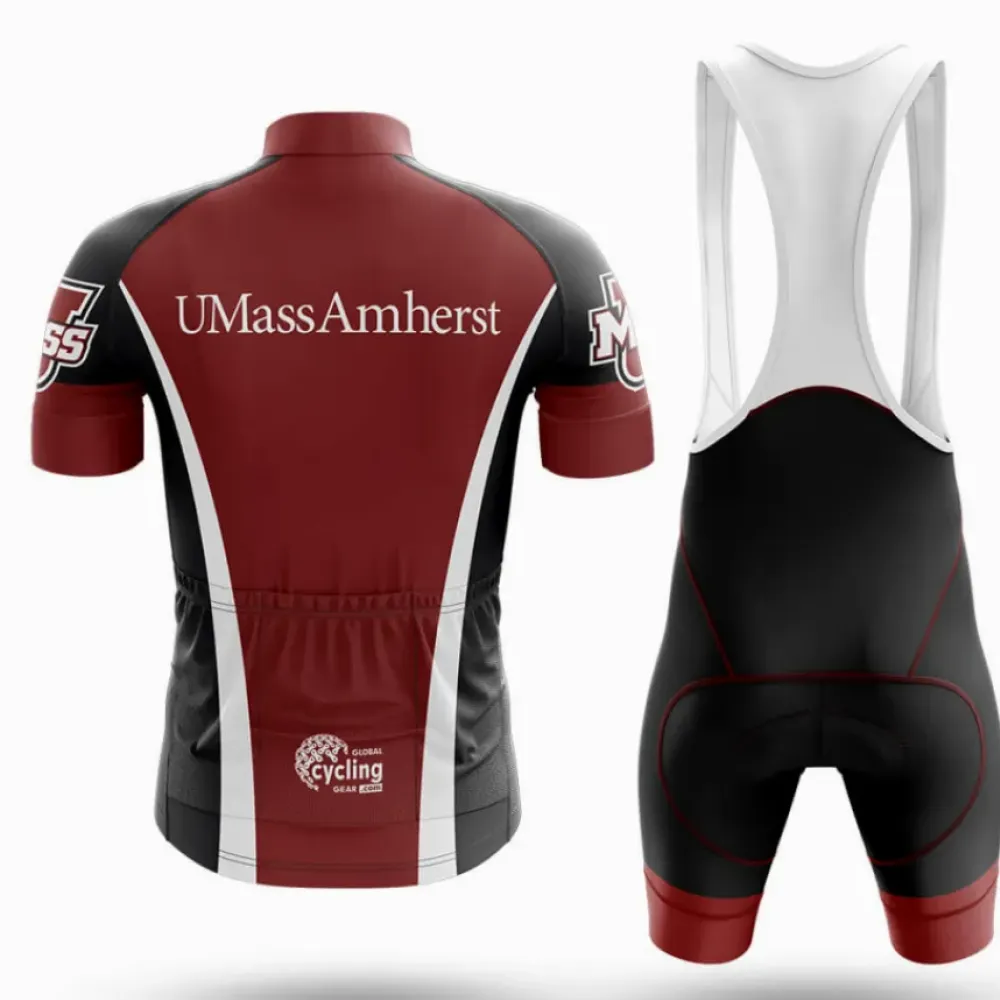 University of Massachusetts Amherst Cycling Kit Full Set Full Coverage Maroon/Black/White