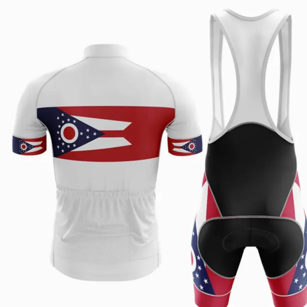 Ohio V4 Cycling Bibs Stars & Stripes Red/Blue/White