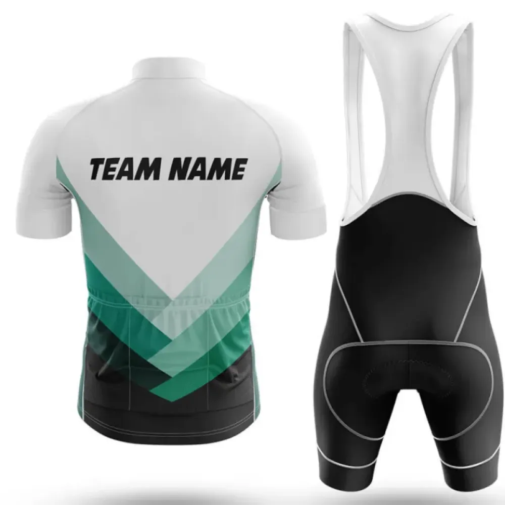 Cycling Kit M12 Custom Team Name White/Green/Black