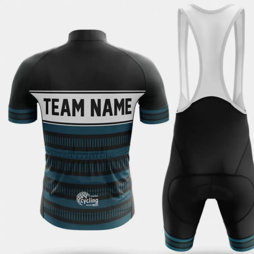 Cycling Kit Custom Team Name Black/Teal/White