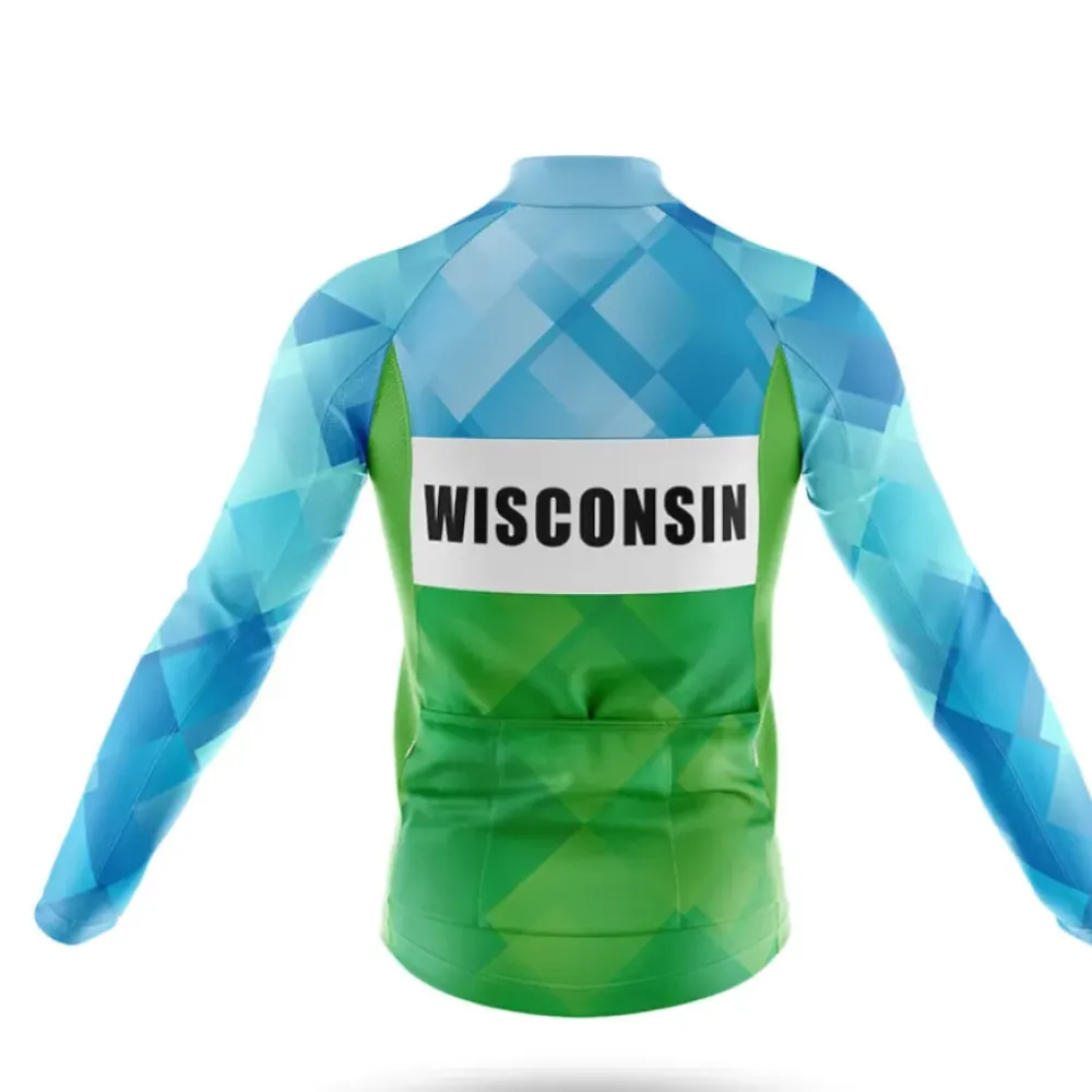 Wisconsin S3 Cycling Kit Full Set Green/Blue/White