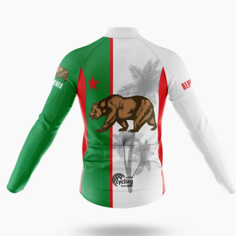 California Flag Cycling Bibs Feature Green/Red/White