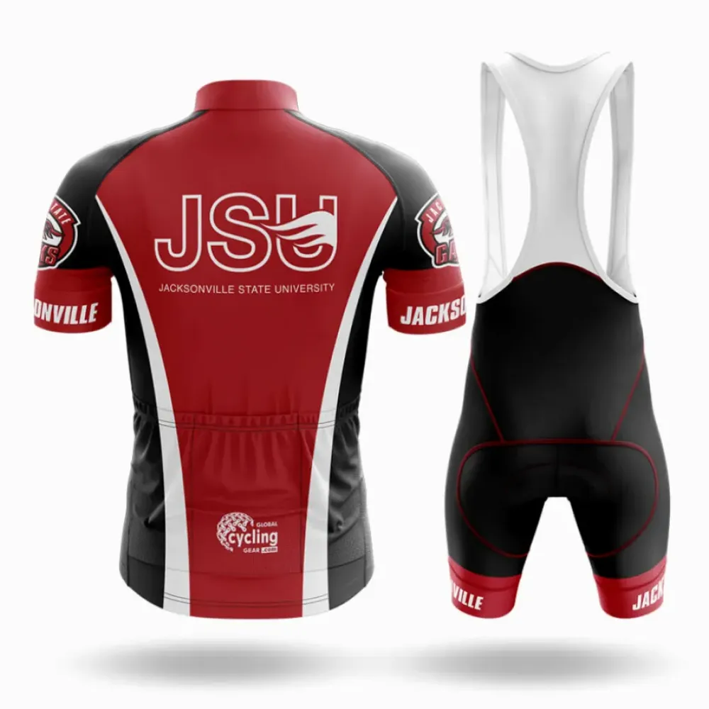 Jacksonville State University Long Sleeve Cycling Jersey Red/Black/White