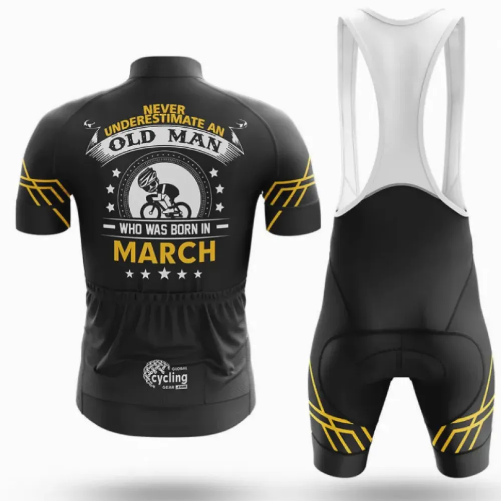 March Cycling Kit Bold Design Black/Gold/White
