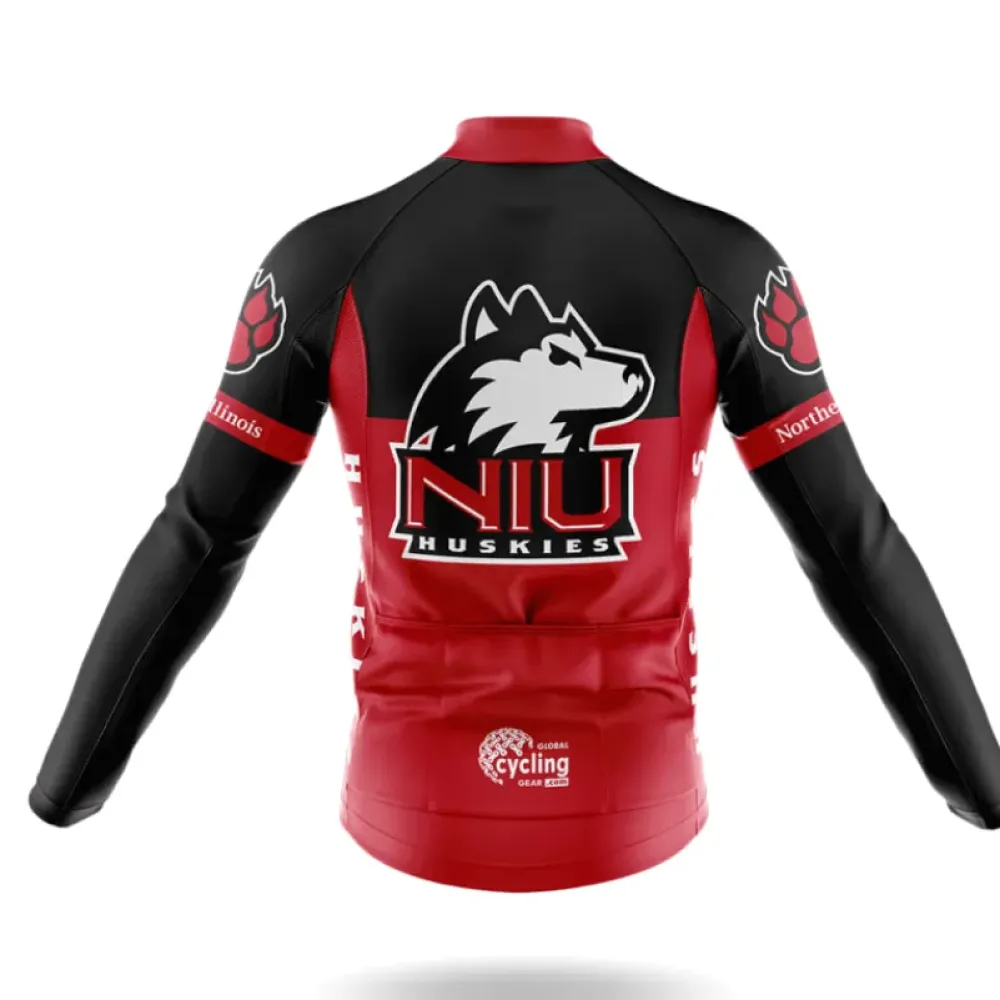 Northern Illinois Cycling Bibs Breathable Black/Red/White