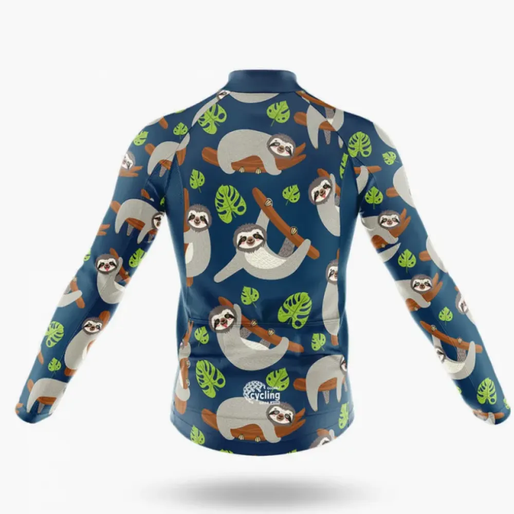 Sloth Cycling Jersey Ver.3 Lazy Jungle Navy/Green/Blue