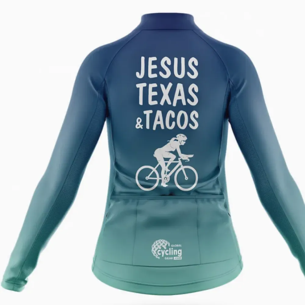 Texas Tacos Women's Cycling Shorts Blue/Teal/Black