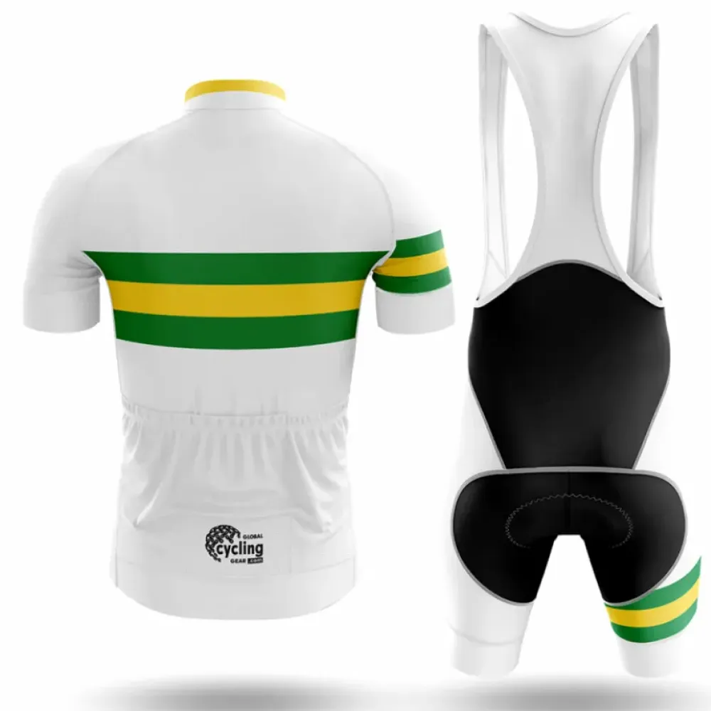Cycling Australia Long Sleeve Jersey Australian Flag White/Green/Yellow