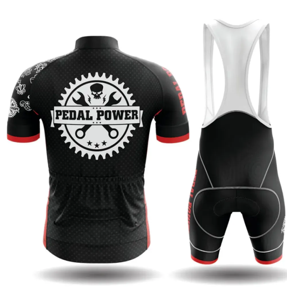 Pedal Power Cycling Jersey Ver.3 Powerful Gear Black/Red/White
