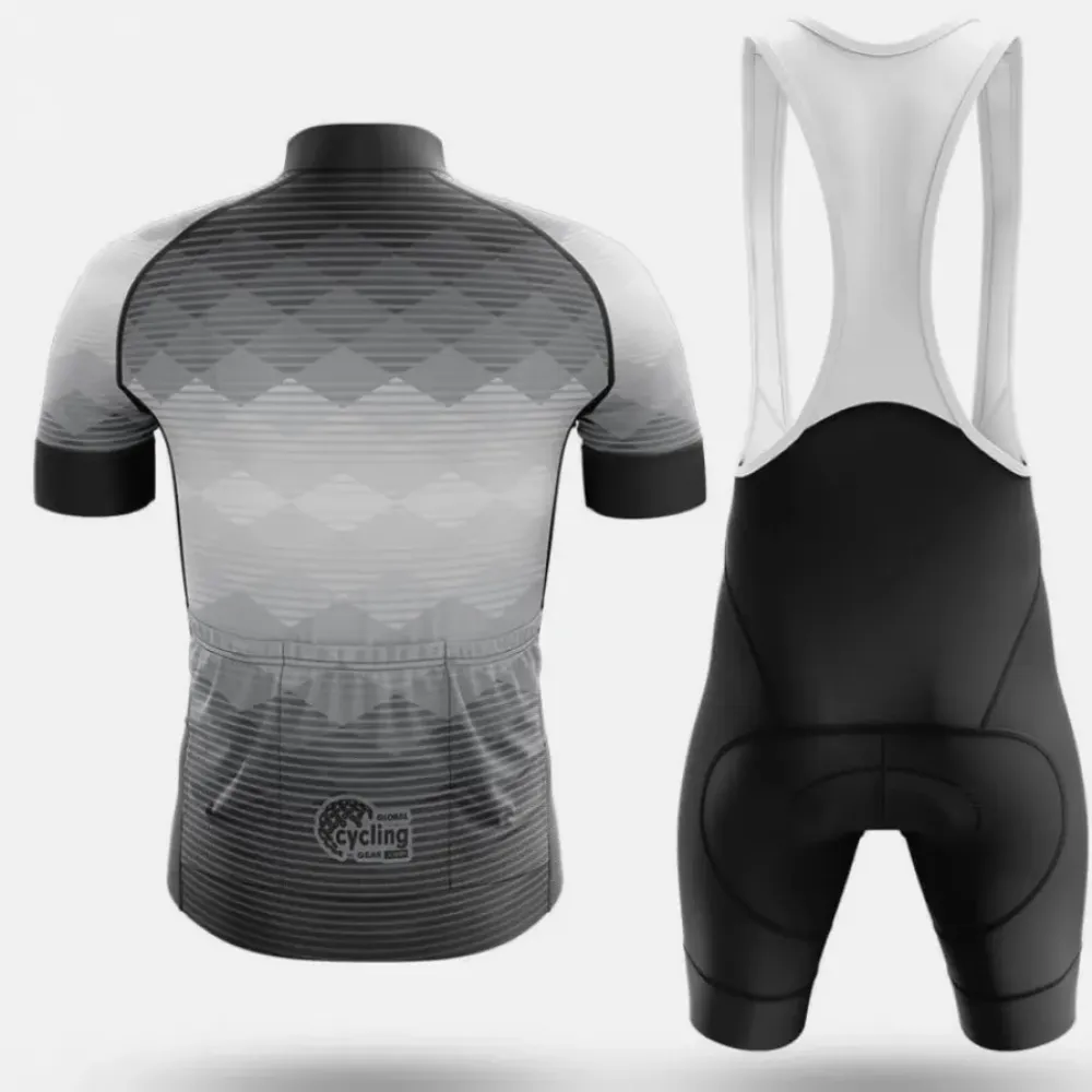 Cycling Kit Black/White/Grey Full Set