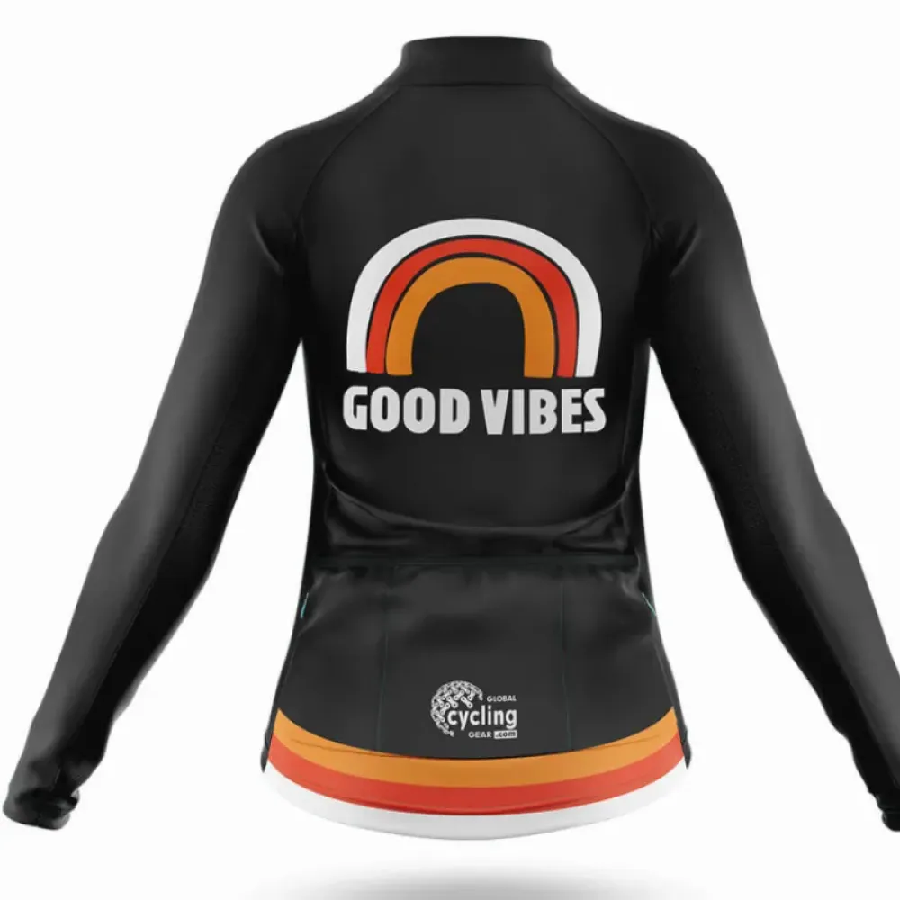 Good Vibes Women Cycling Jersey Black/Red/Yellow