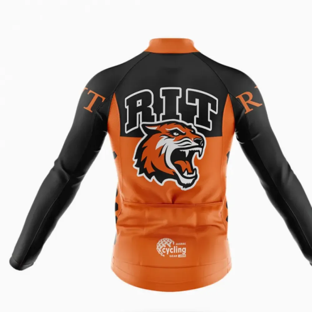 Rochester Institute of Technology Cycling Bibs Ver.2 Breathable Black/Orange/White