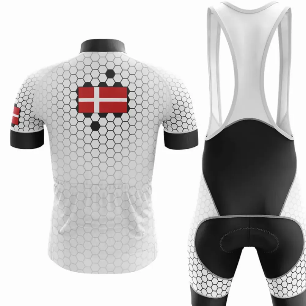 Denmark V5 Hexagonal Pattern White/Red/Black