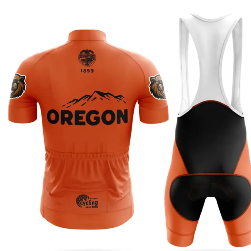 Oregon State Cycling Bibs Bear Black/Orange/Brown