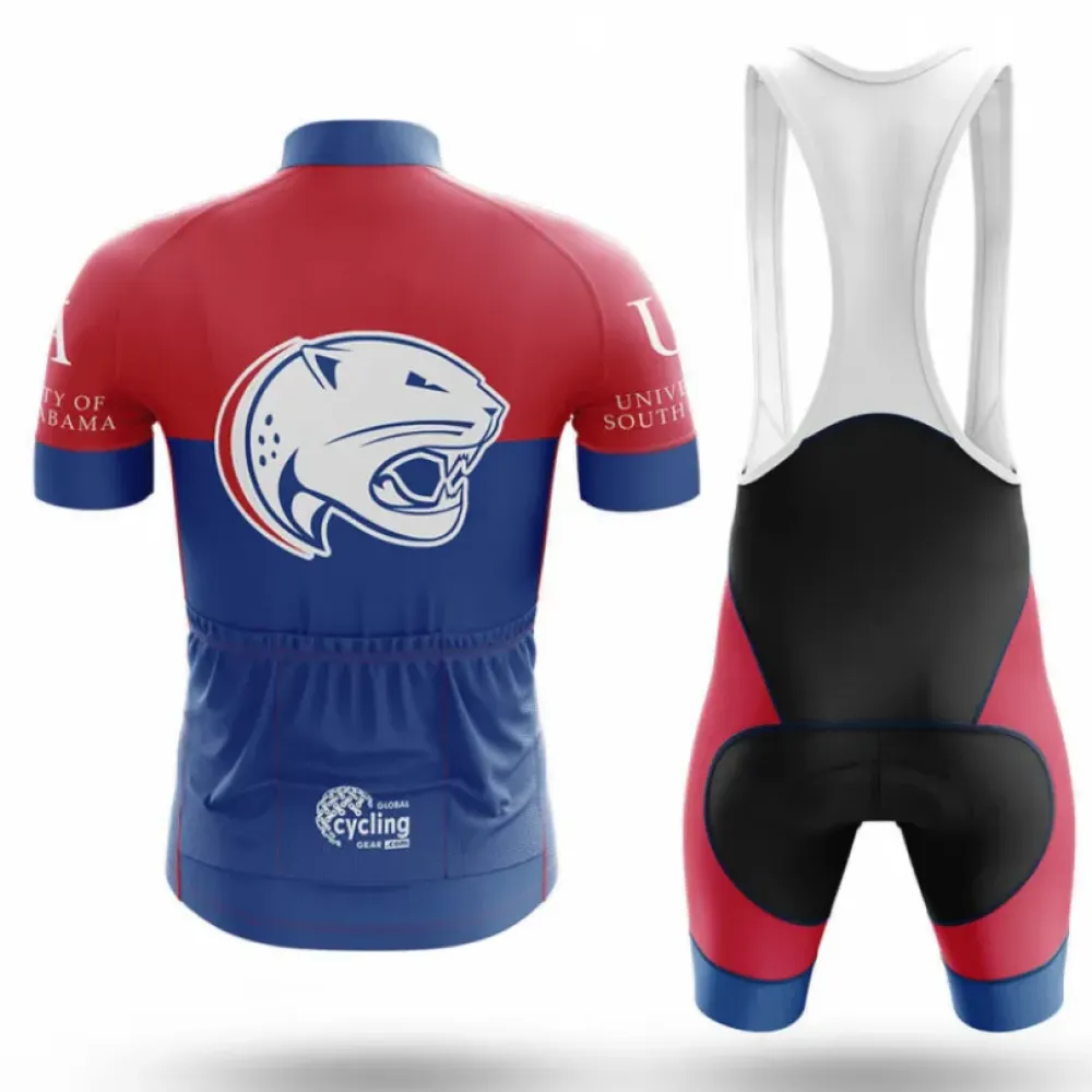 University of South Alabama Cycling Kit Full Set Ver.2 Unique Design Red/Blue/White