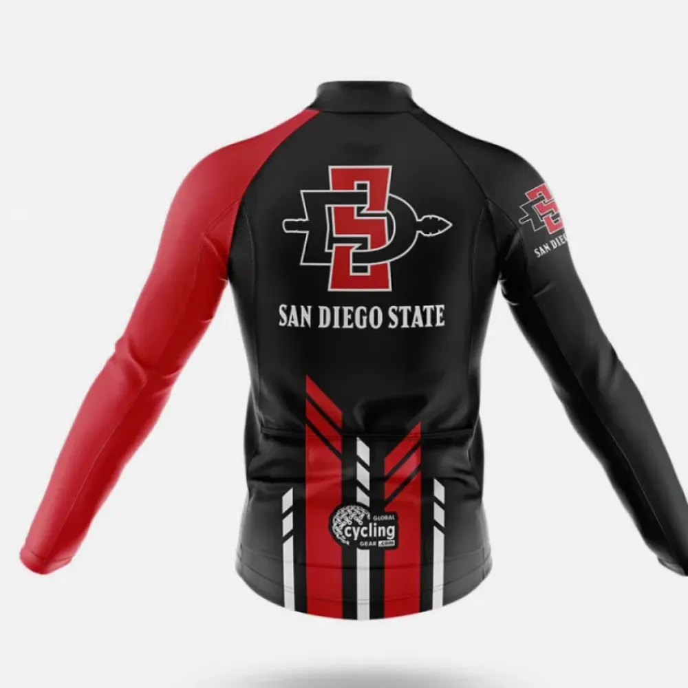 San Diego State Cycling Bibs Comfortable Black/Red/White