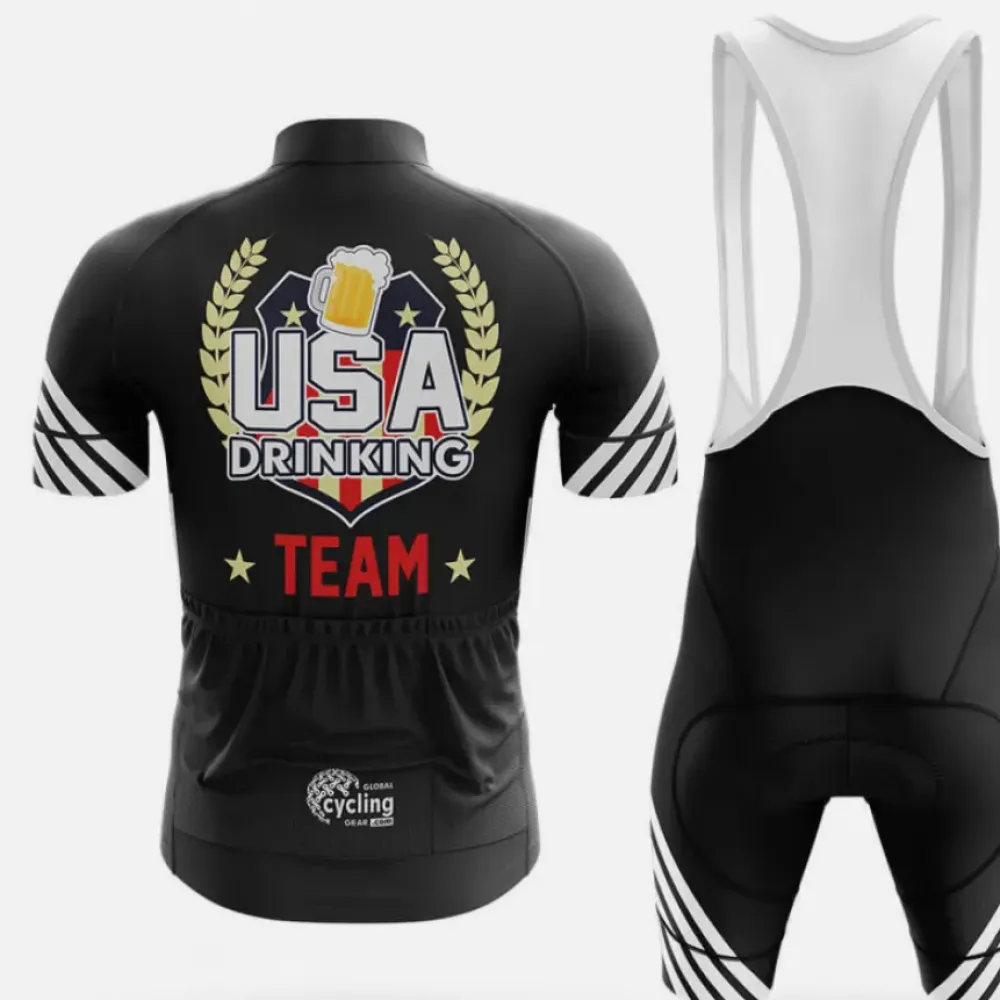 USA Drinking Team Cycling Kit Black/White/Red