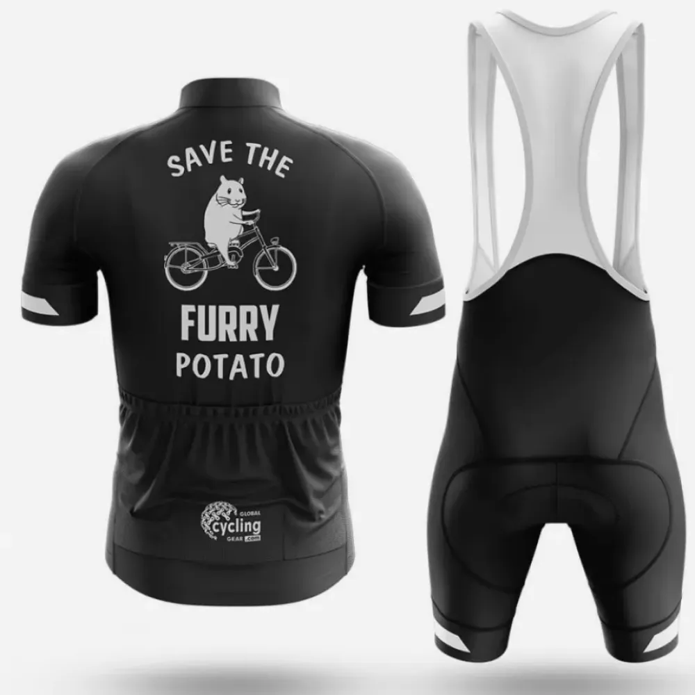 Cycling Kit Furry Potato Black/White/Grey