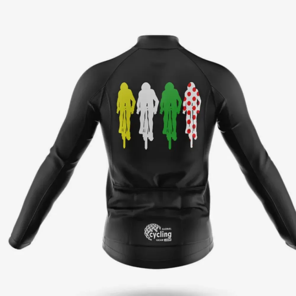 Cycling Kit Colored Cyclists Black/Green/Yellow