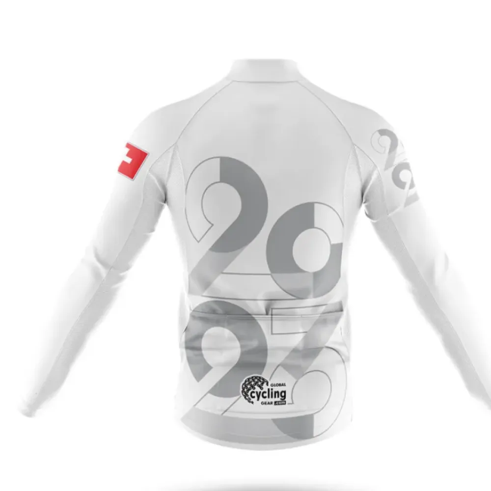 Switzerland 2023 Cycling Jersey Geometric White/Red/Grey