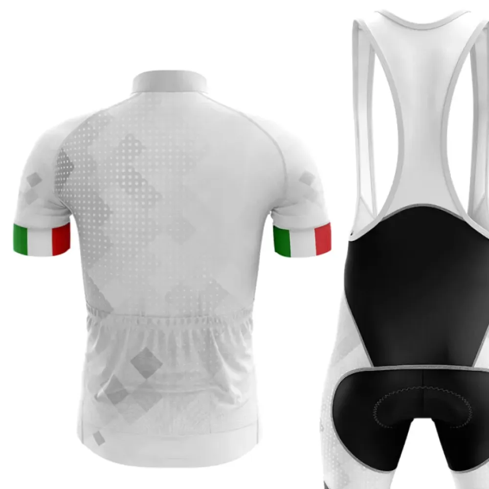 Italy Cycling Bibs Ver.2 Italian Flag White/Black/Green