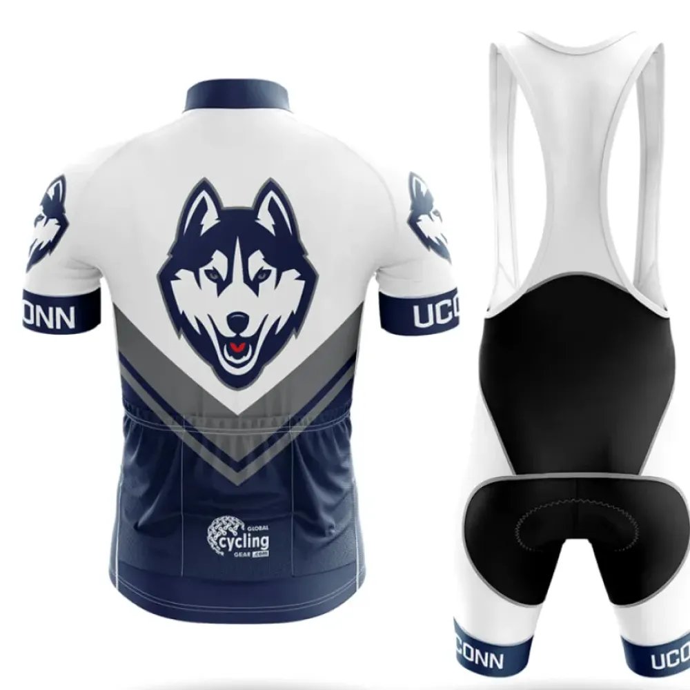 University of Connecticut Long Sleeve Cycling Jersey Ver.3 Wolf Navy/White/Grey