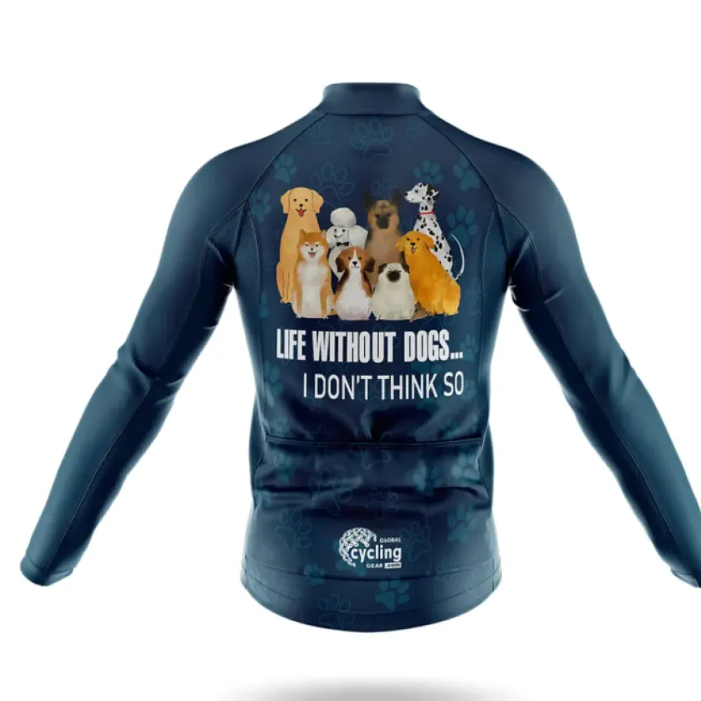 Life Without Dogs Cycling Kit Paw Print Navy/White/Grey