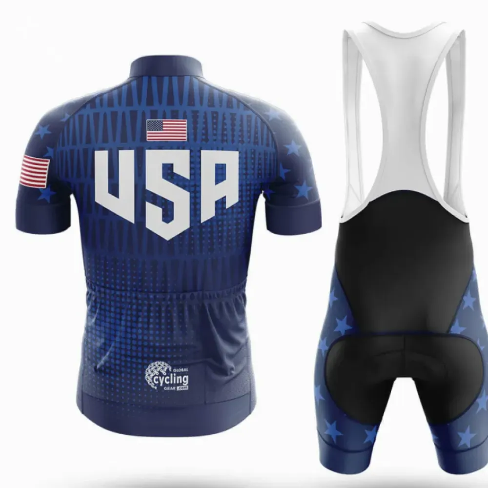 American Glory Cycling Bibs Stars & Stripes Navy/White/Blue