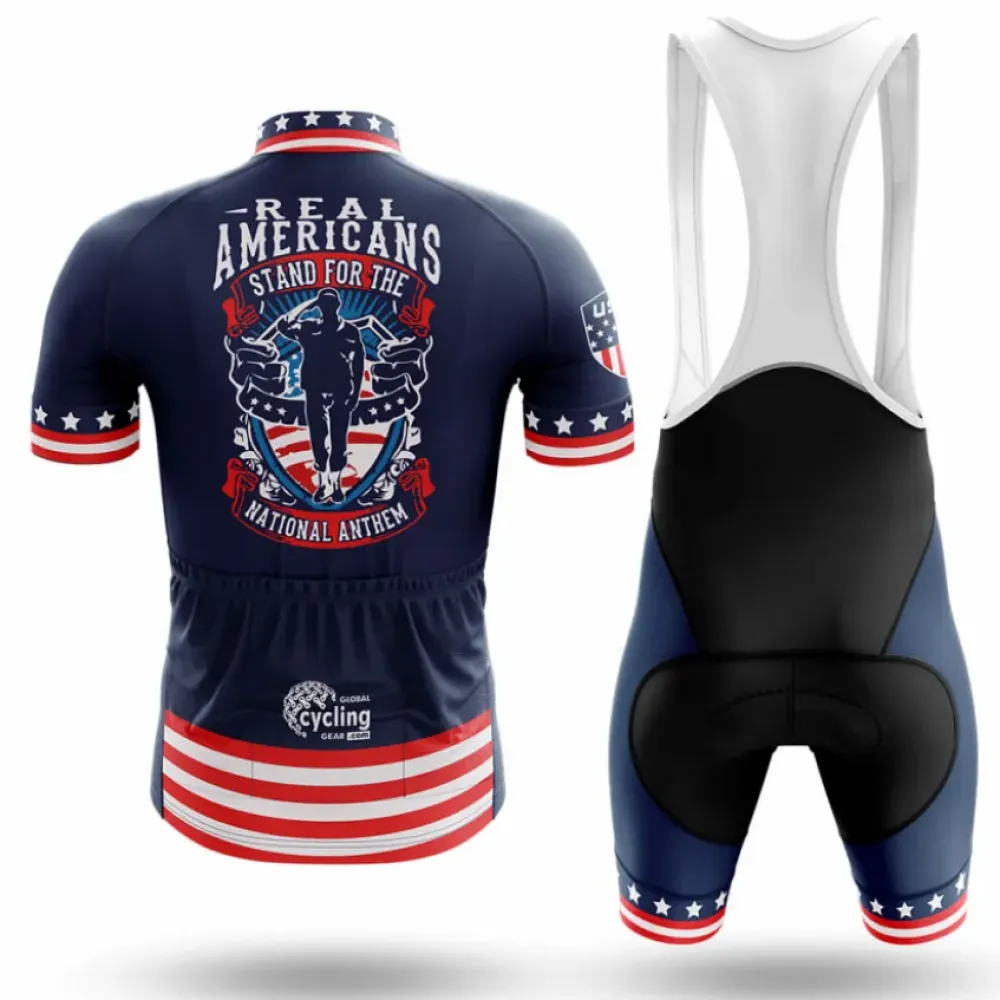 Cycling Bibs Stars & Stripes Navy/Red/White