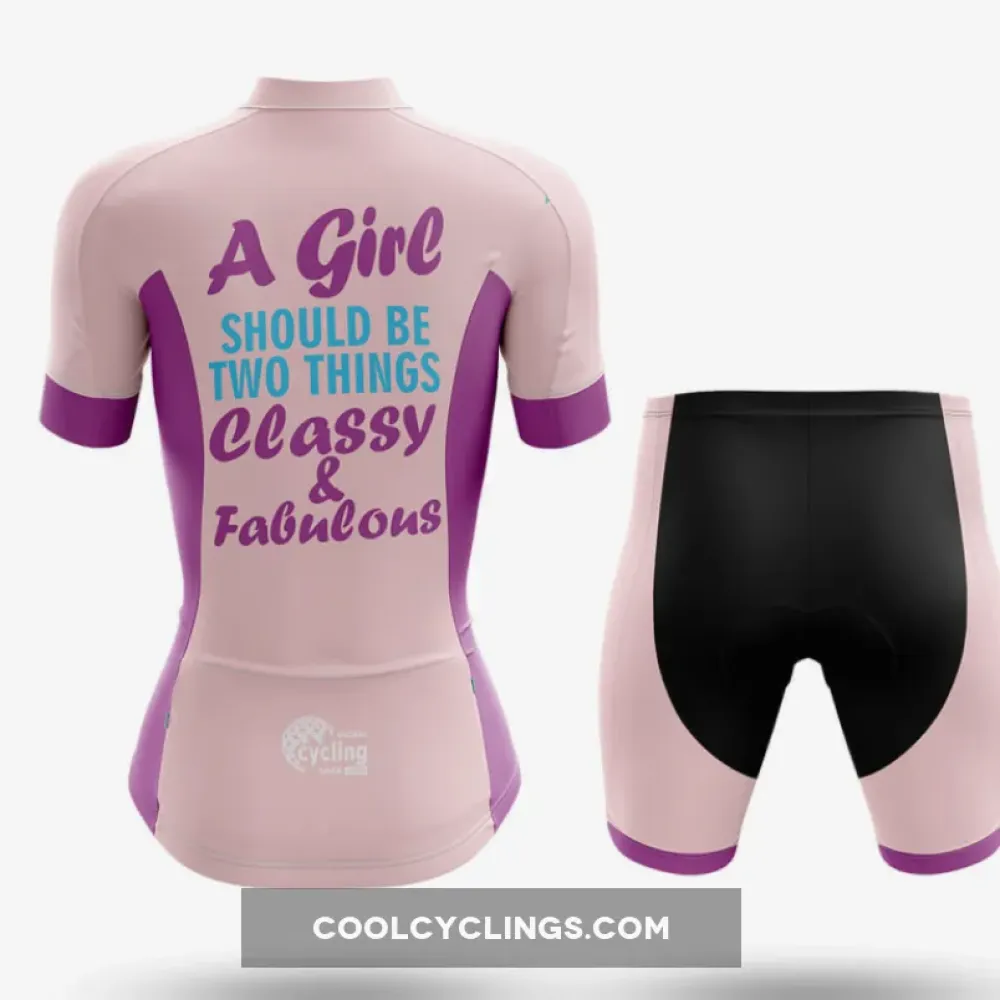 Classy And Fabulous Women Long Sleeve Cycling Jersey Pink/Purple/Light Pink