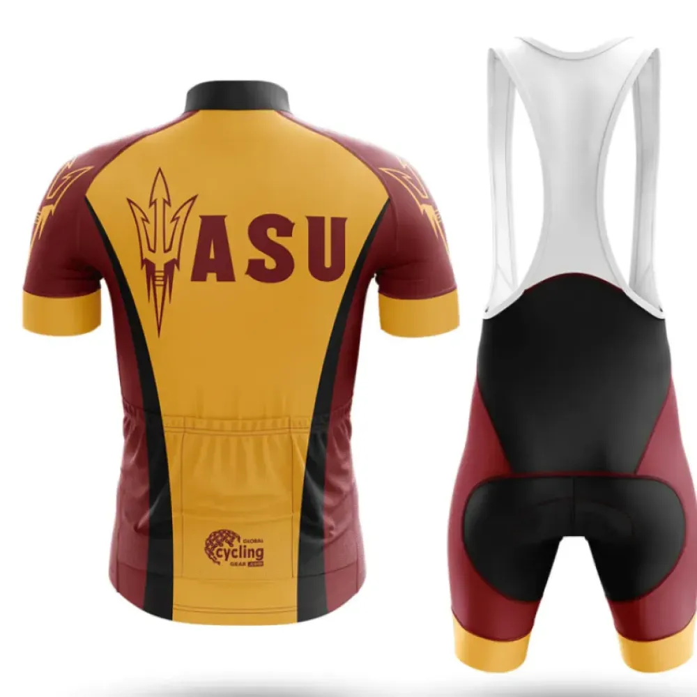 Arizona State Cycling Jersey ASU Maroon/Yellow/Black